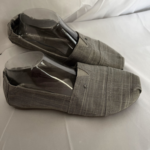 Maypole gray‎ silver textile slip on cloth shoes women’s size 9W S5